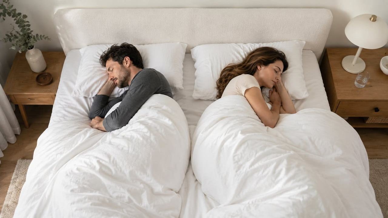 One bed, both better rested. The ANDUFIT Duo lies under your existing mattress.